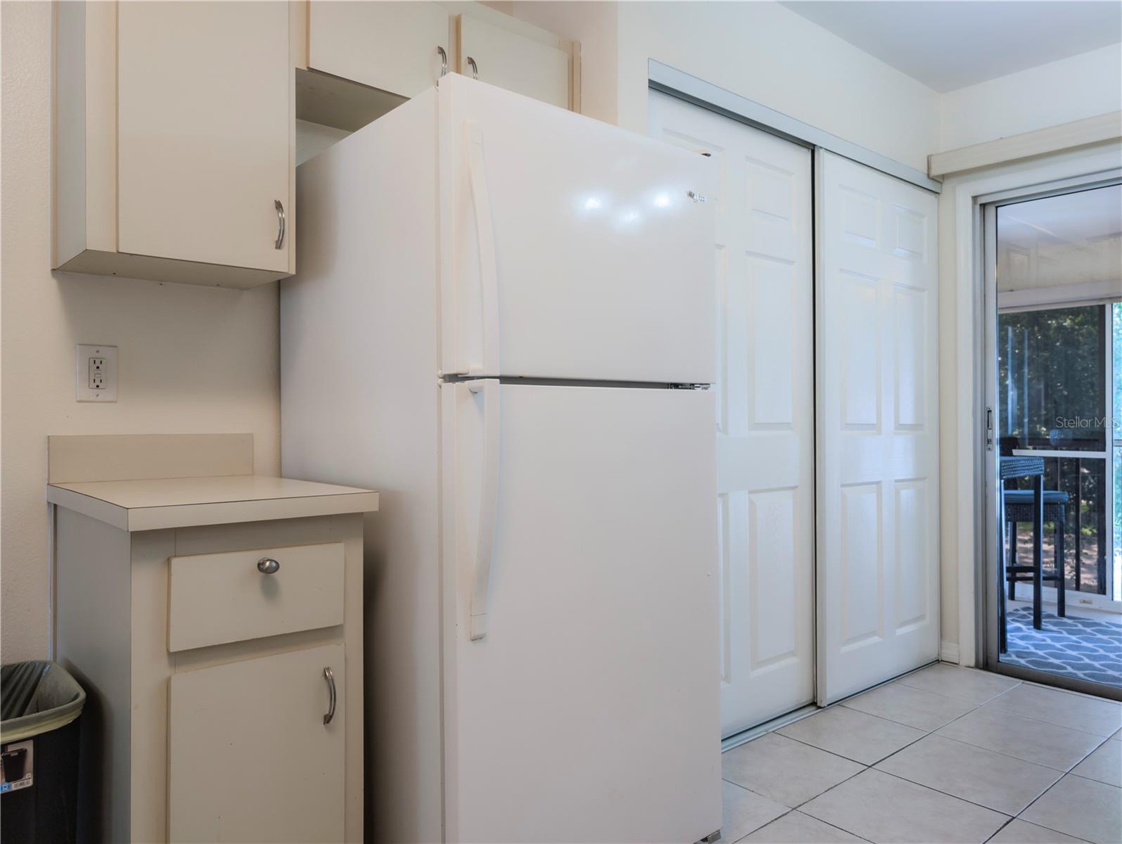 Kitchen has a wonderful pantry closet
