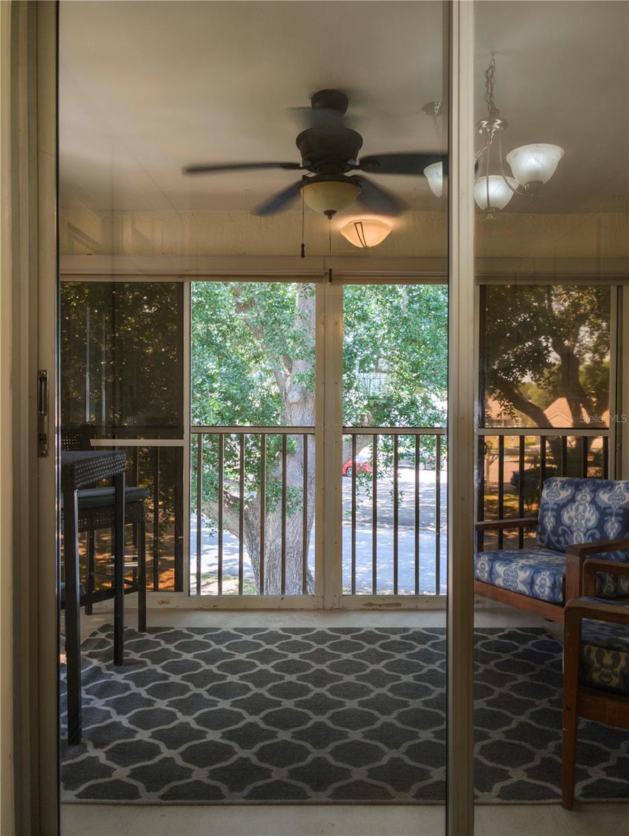 New rolling sun shades on porch
