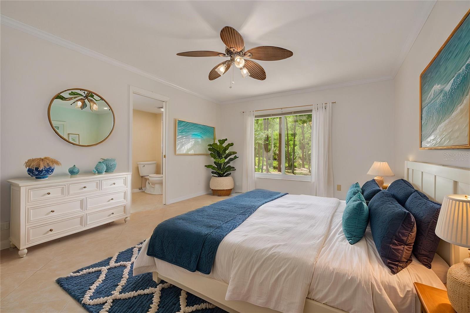 Primary bedroom ensuite, virtually staged