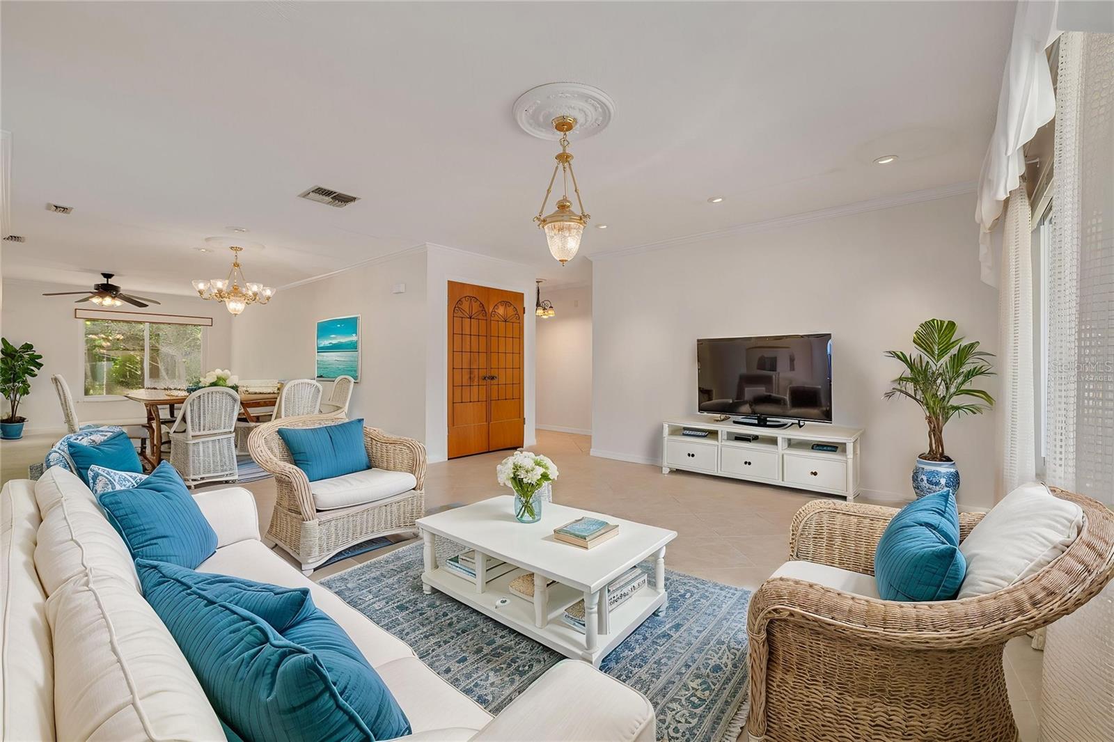 Formal living room, virtually staged