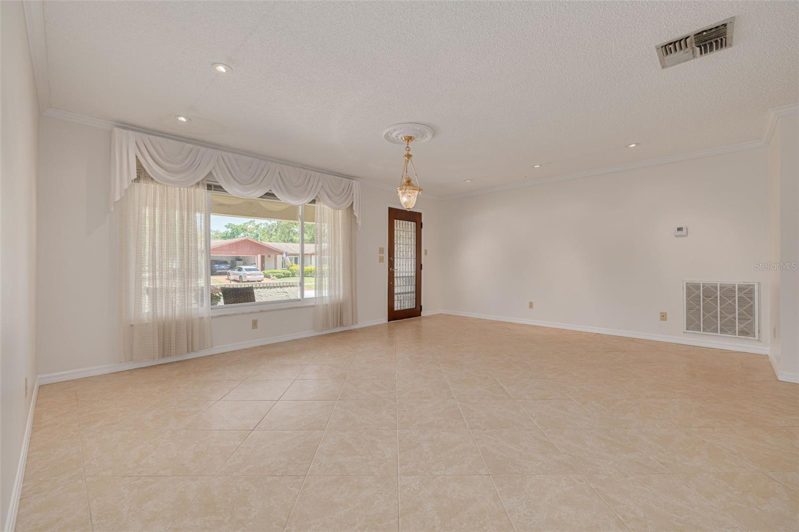 Formal living room, looking toward front of house
