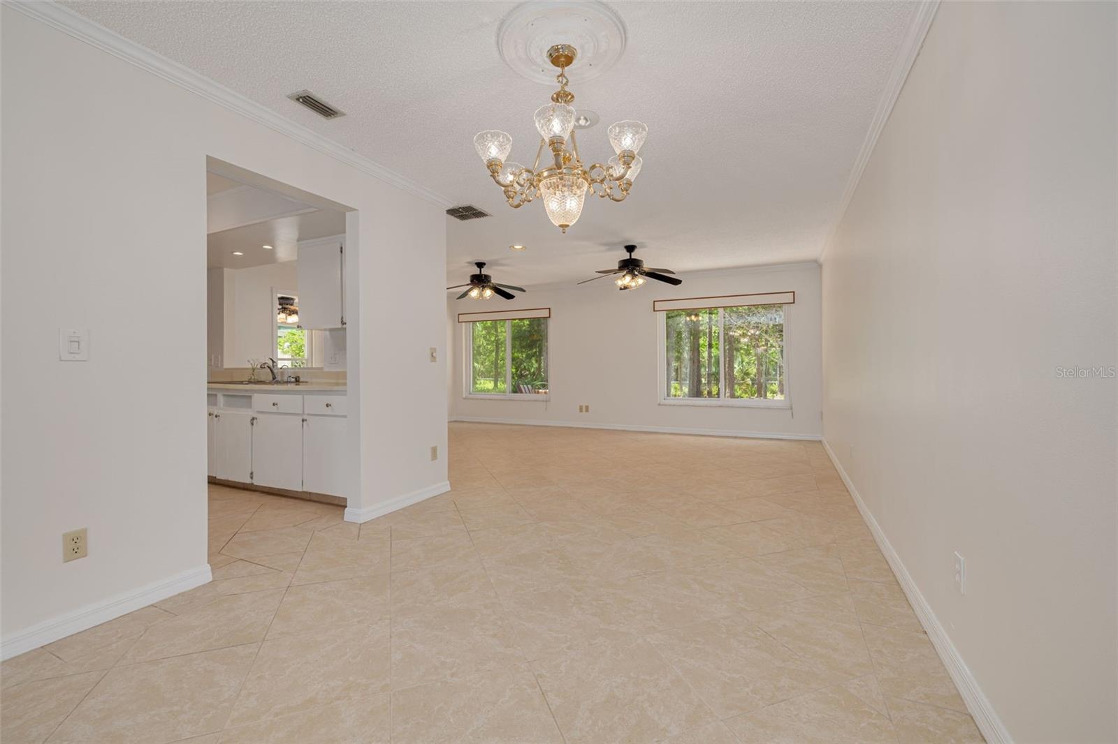 Dining area, looking toward back of house
