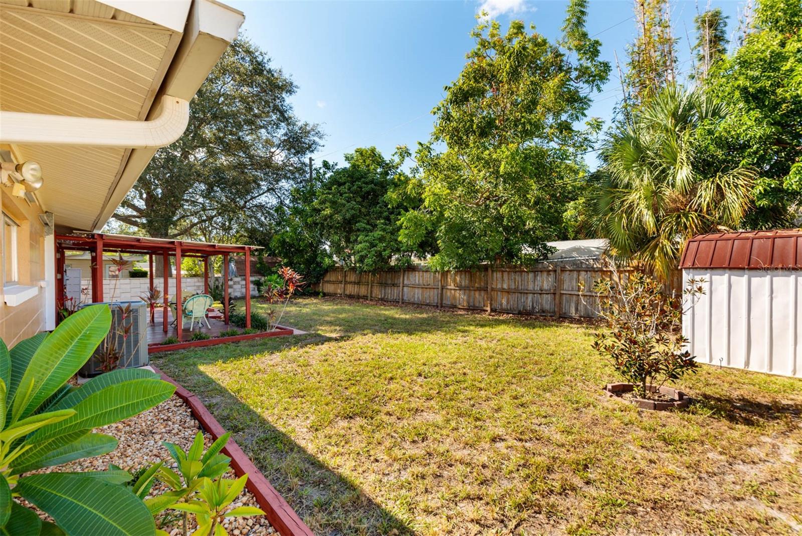 Large back yard