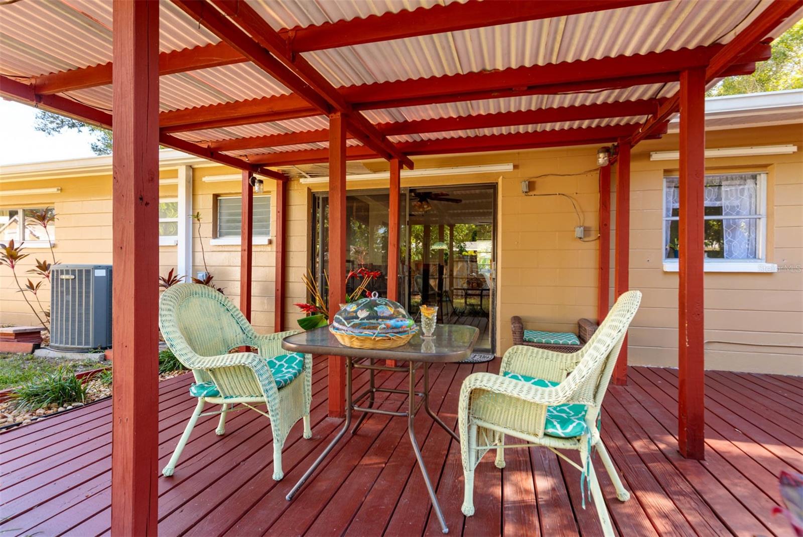 Covered deck is THE place to dine