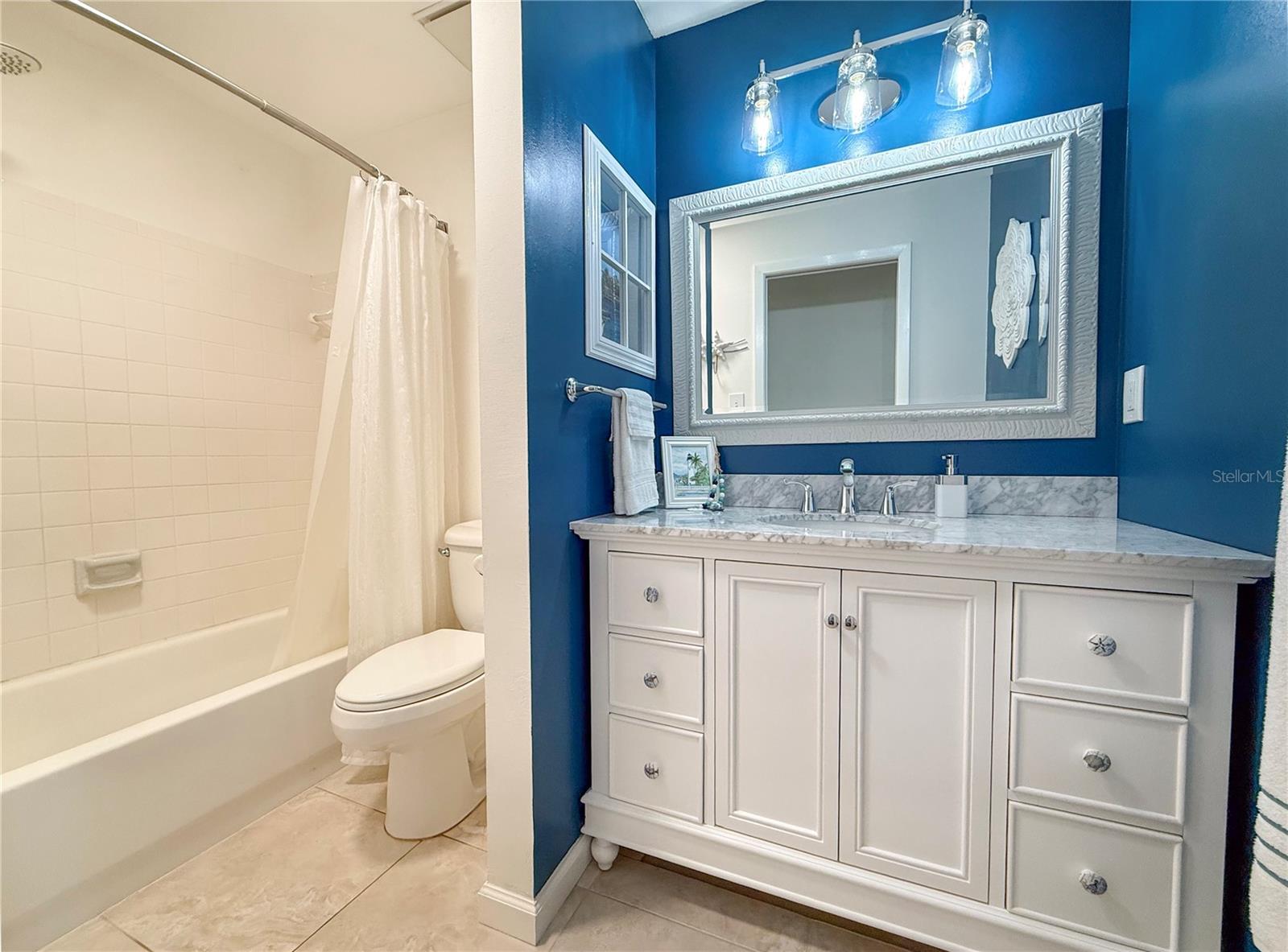 Hall bath with tub / shower combo