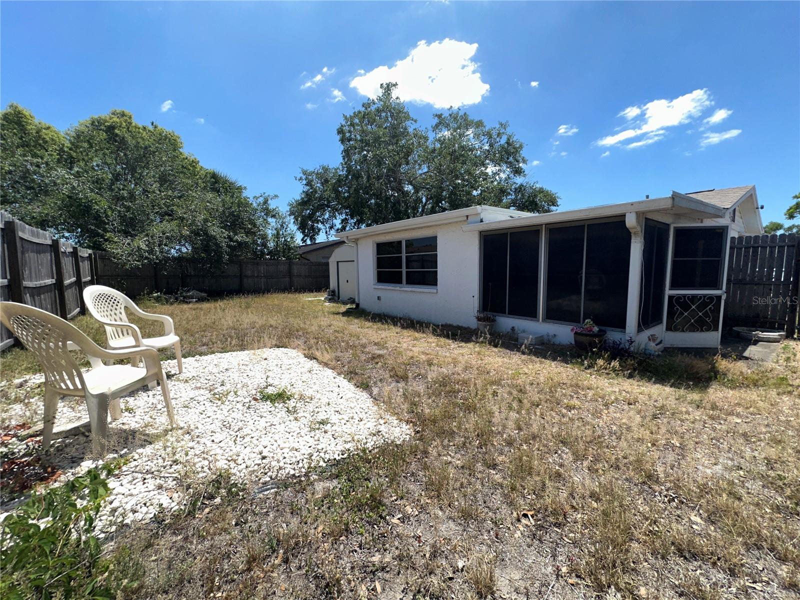 View looking back towards the house