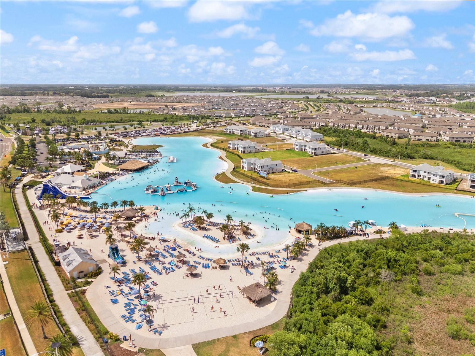 Access to Epperson Lagoon with beach, restaurant, bar, water obstacle course.
