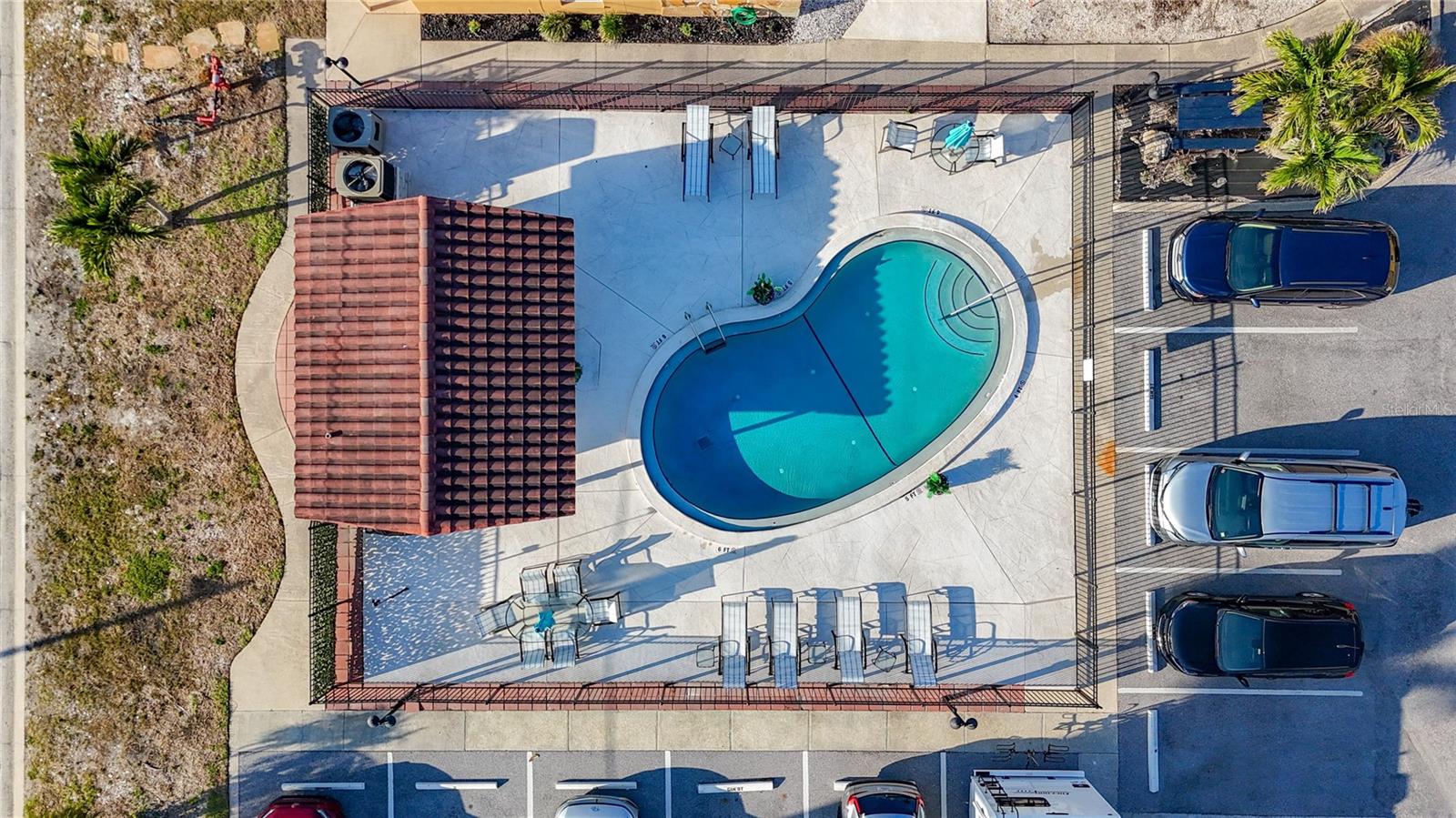 Community Pool Area - aerial view