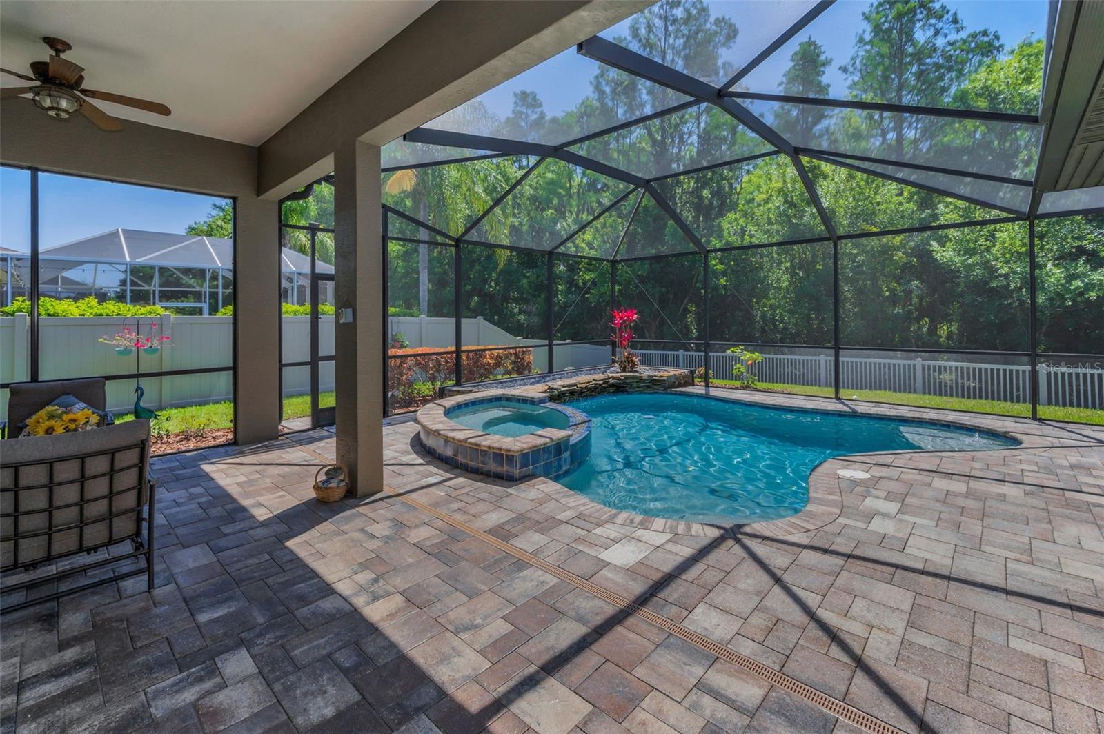 Paver patio newly sealed