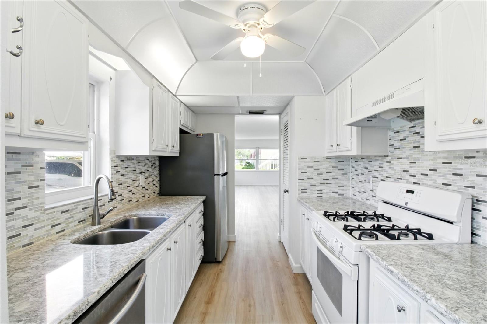 Updated kitchen with cambria quartz counters