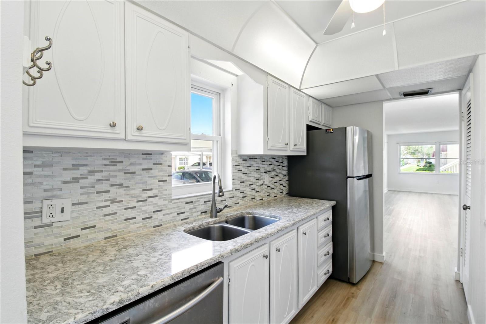 Updated kitchen with cambria quartz counters