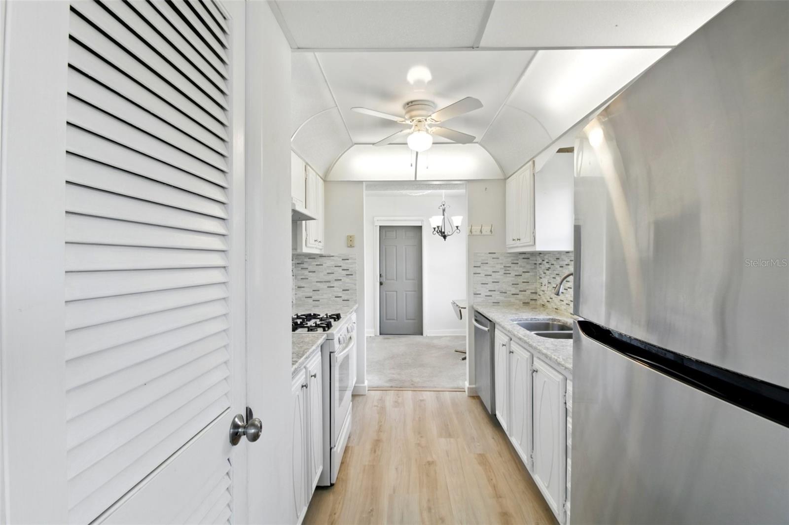 Updated kitchen with full closet pantry
