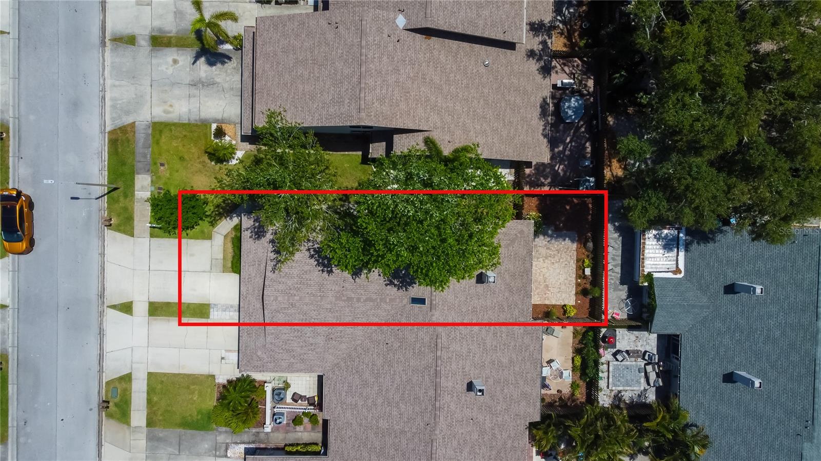 18. Rectangle Illustrates the Villa's Footprint! The Aesthetic is Larger Than Life Once Inside, Due to the Vaulted Ceilings, Skylight, & Well Designed Floor Plan!