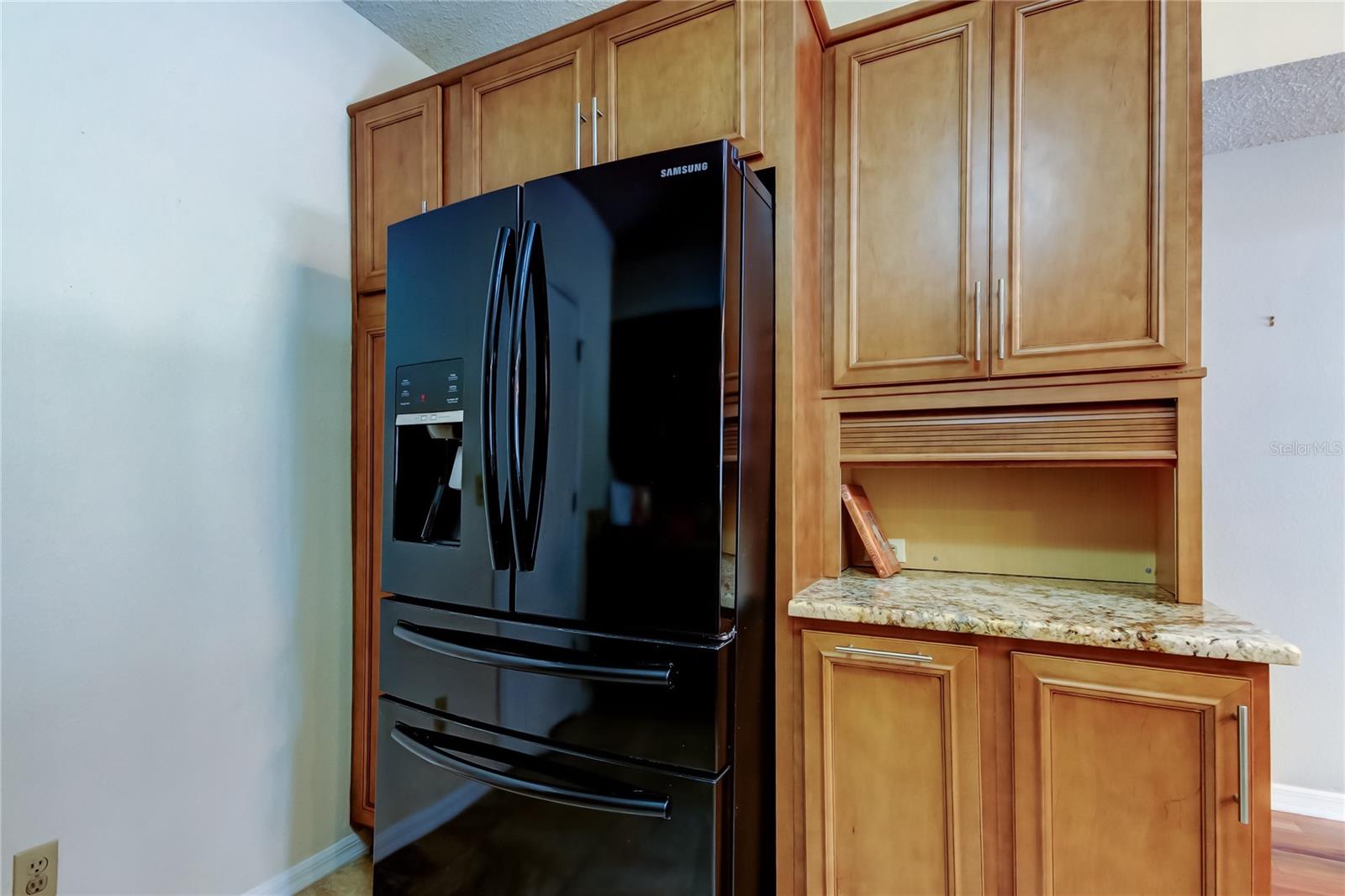 26. High Quality French Door w Convenient Middle Drawer for Quick Access, Appliance Shed to Tuck in Toaster Coffee Maker!