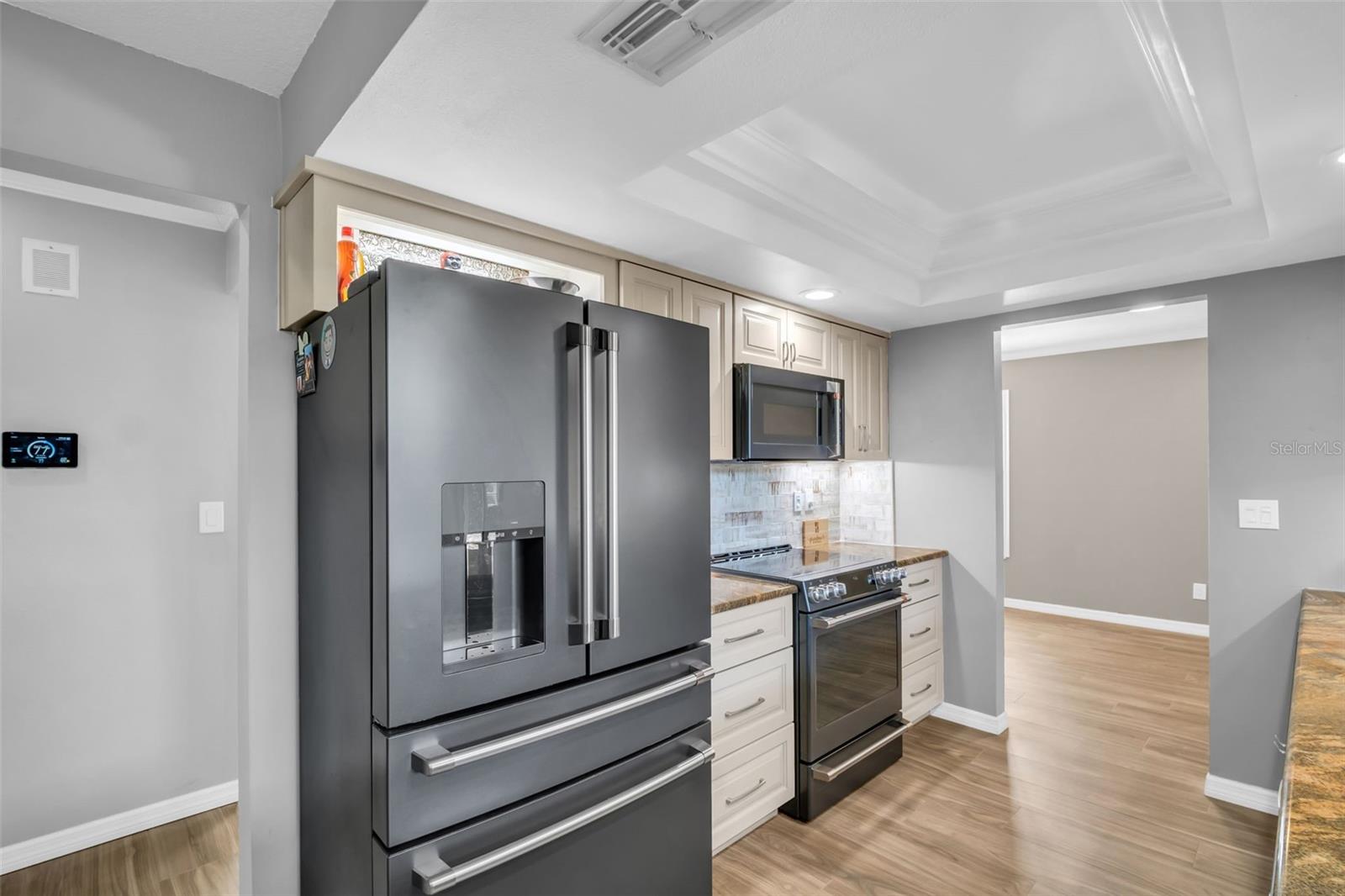 No smeary fingerprints on this Matte Black CAFE appliances