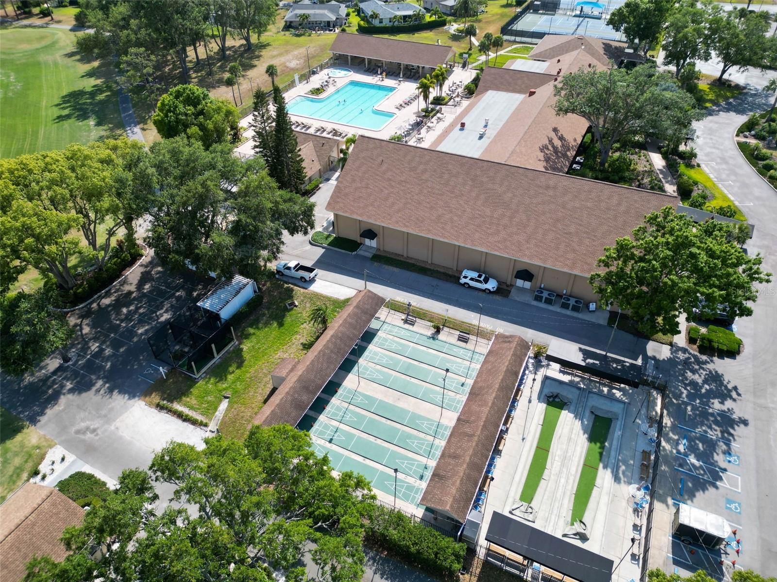 Shuffleboard and Bocce courts