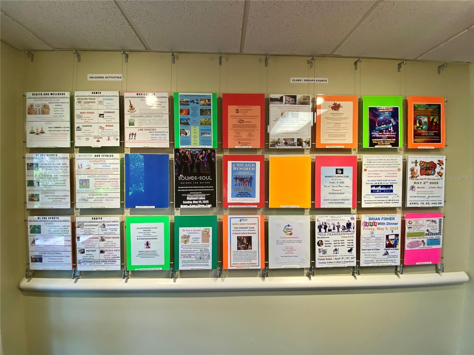 So much to do -A wall of activities