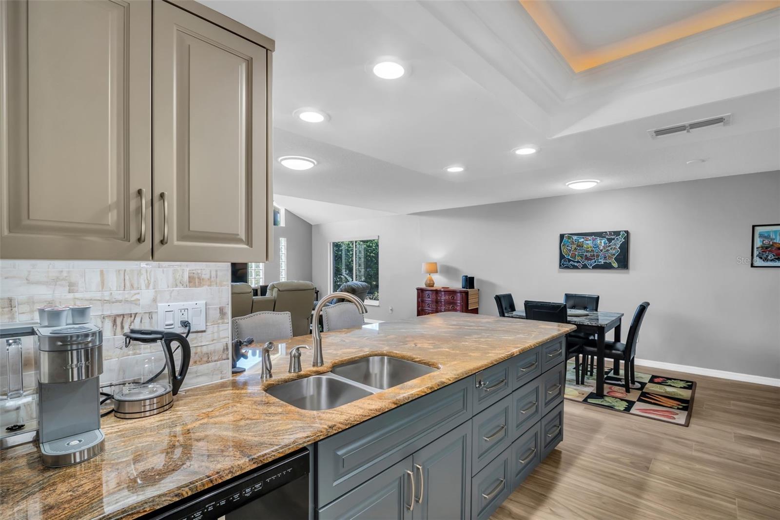 Recessed lighting and Popcorn Free ceilings