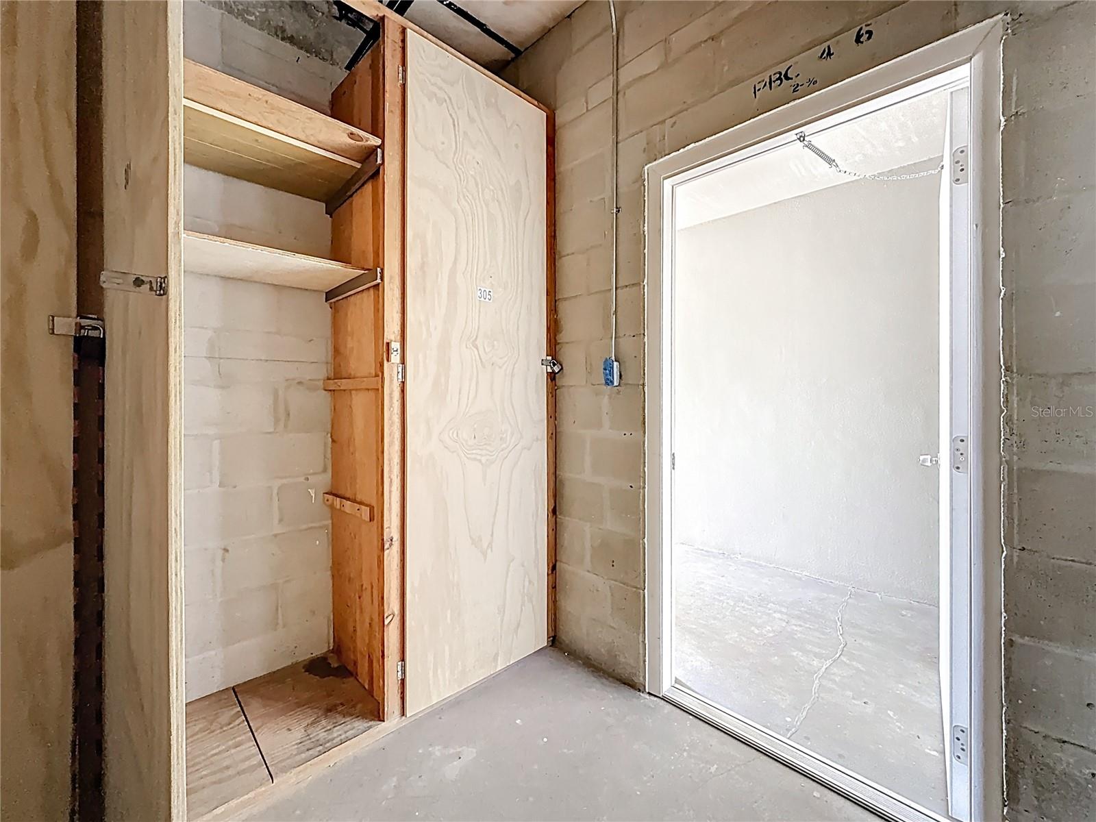 Each residence has a large storage closet in the strage room.