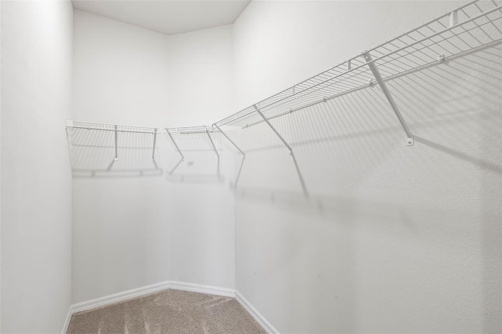 Walk in closet is spacious