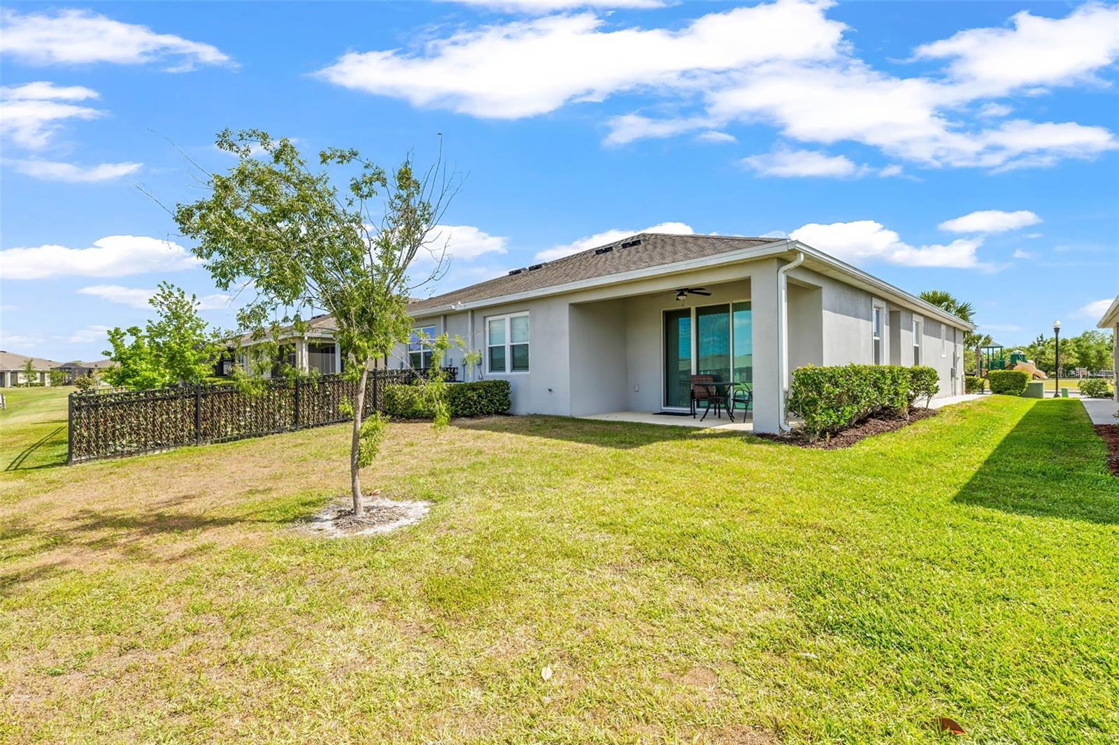 Large open space for your maintenance free backyard.