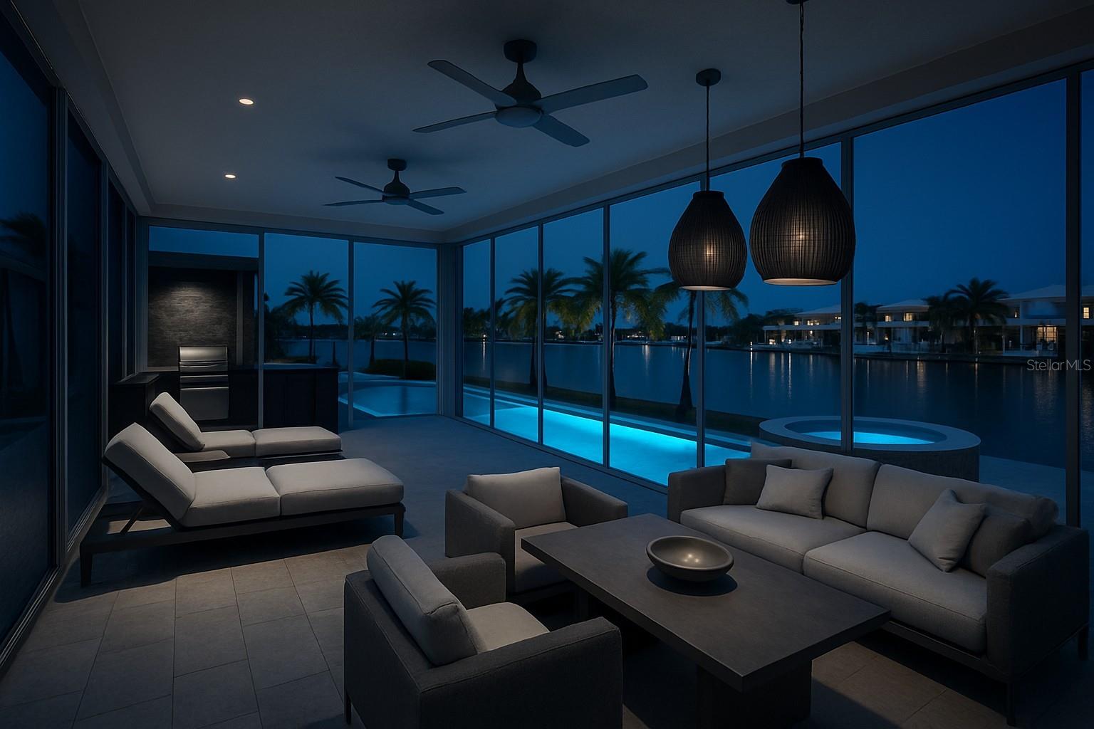 Back Porch Rendering Dusk