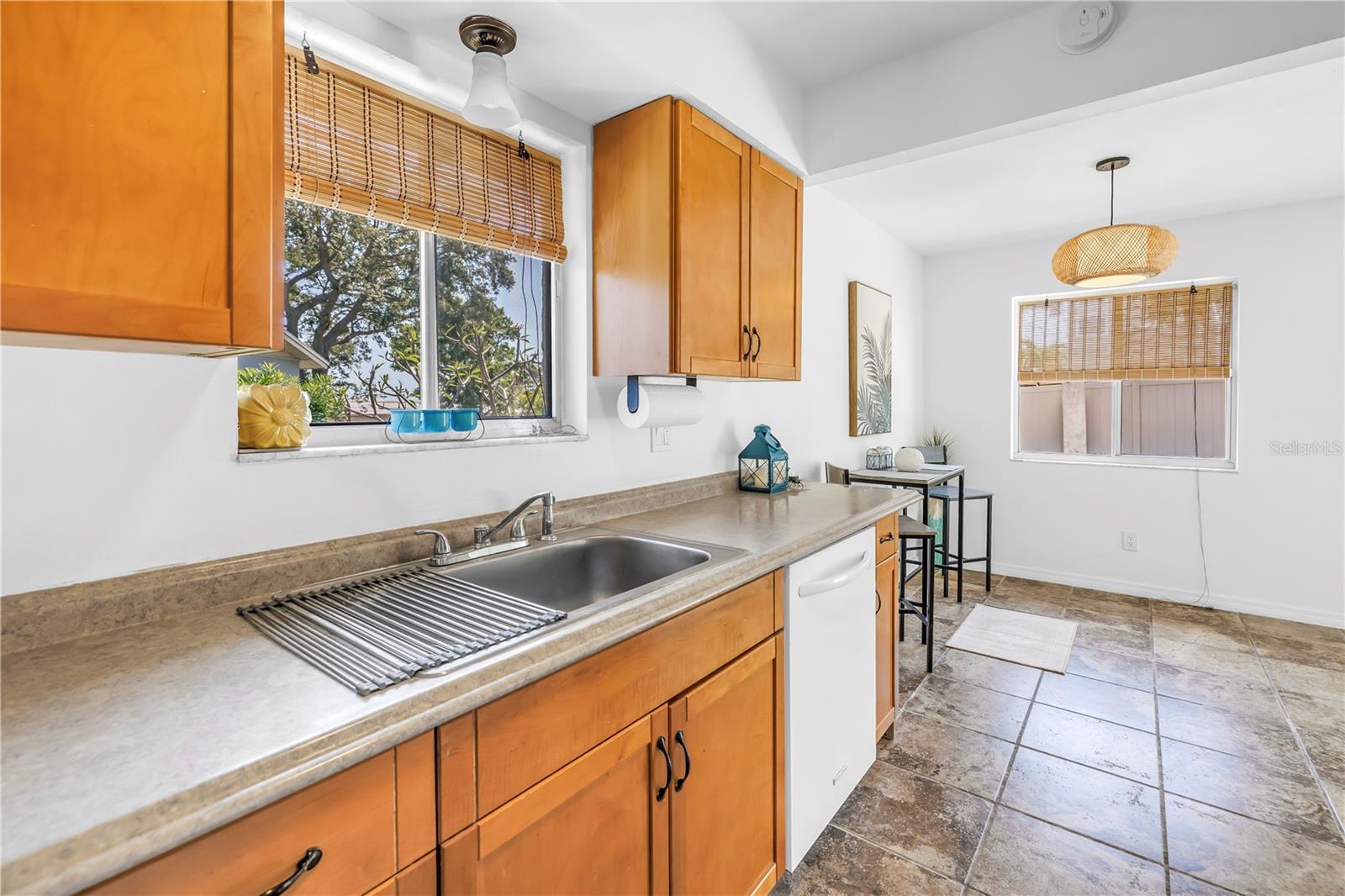 Kitchen features a new sink.