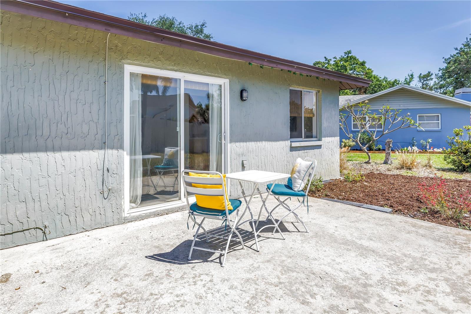 Back patio.