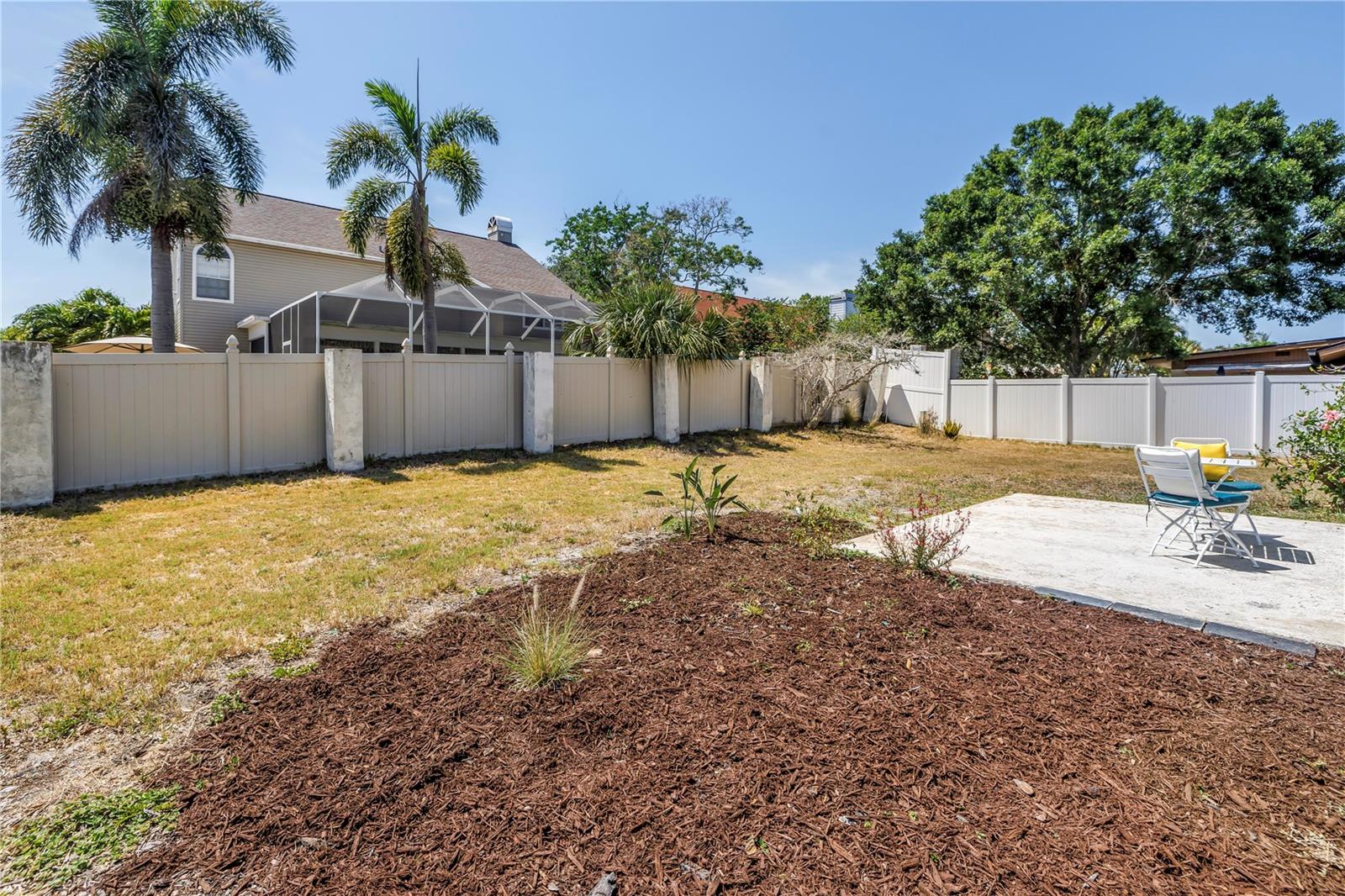 Spacious back yard.