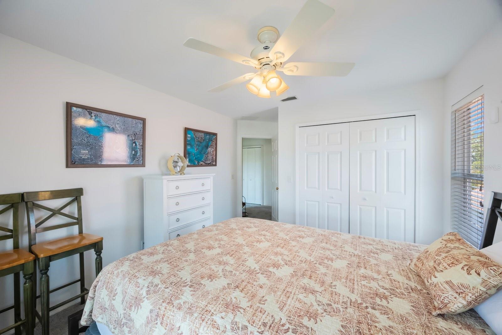 Second bedroom has large closet