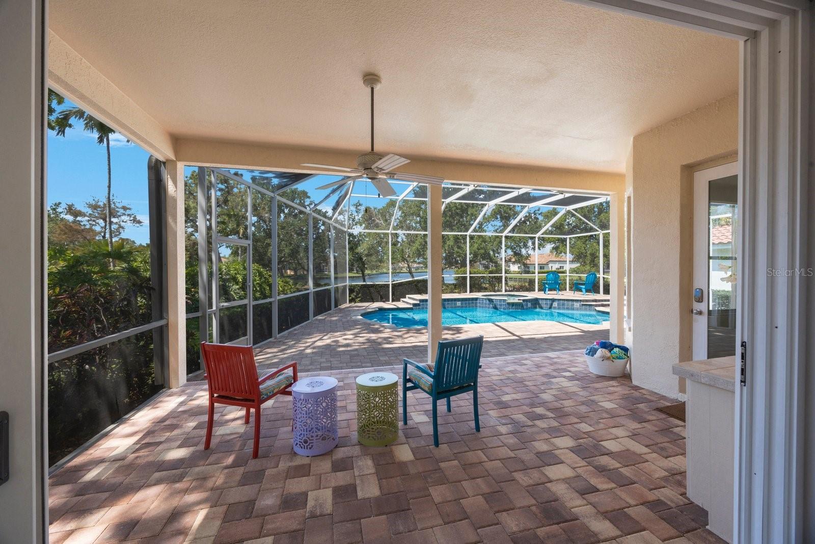 View from dining room,  Notice sliding doors pocket to give full access to the lanai and view