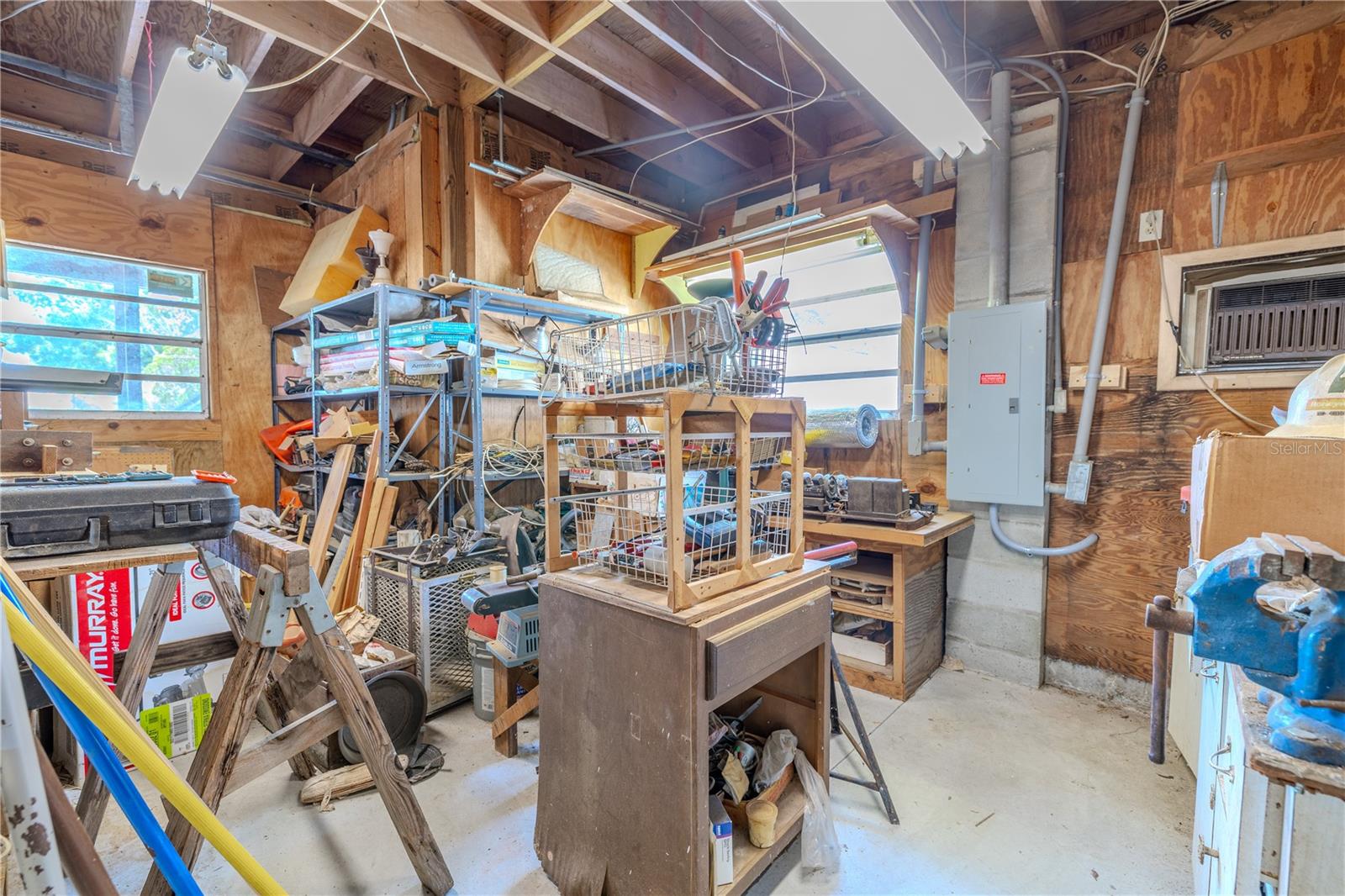 Workshop off the garage