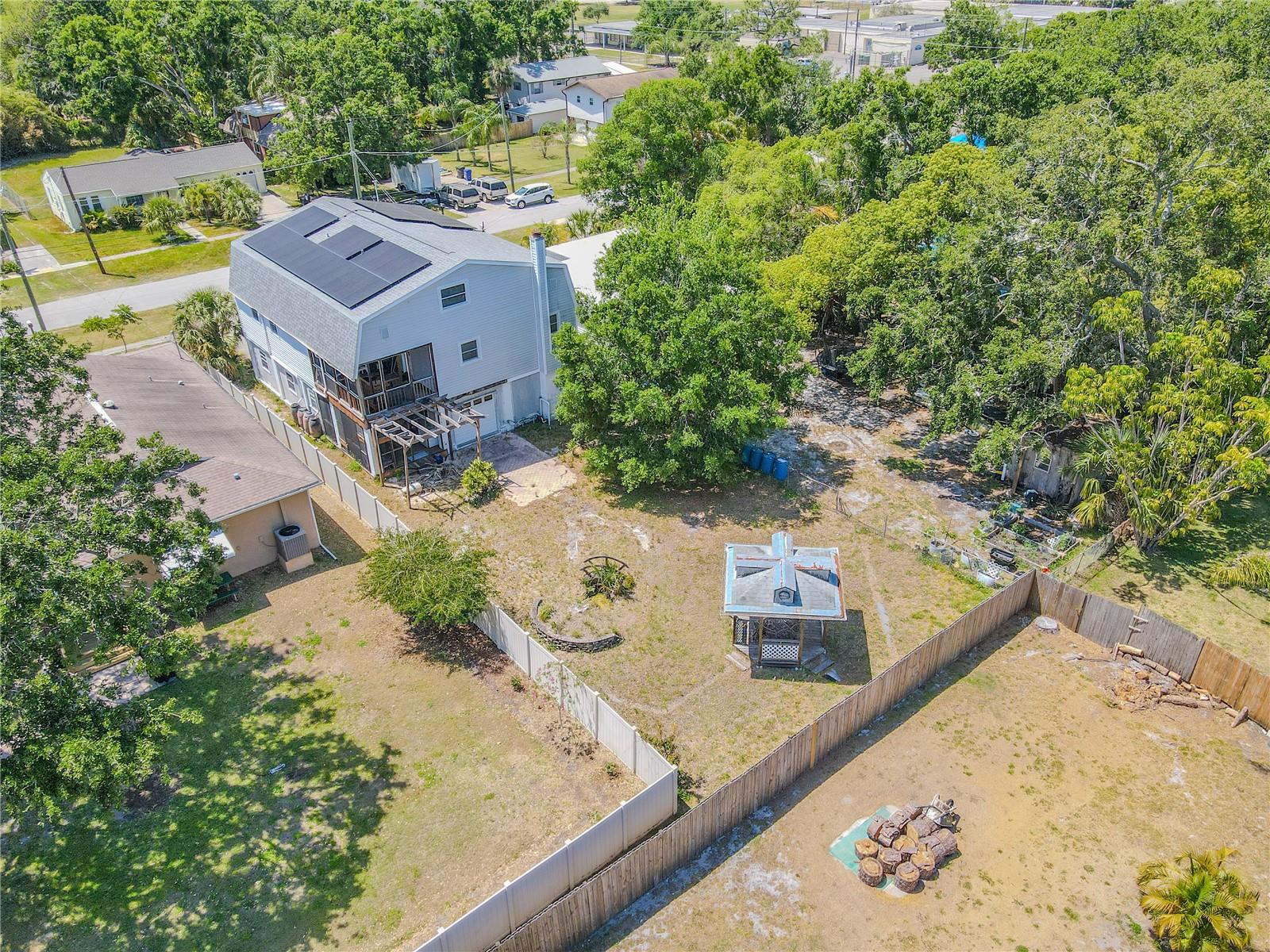 View of backyard