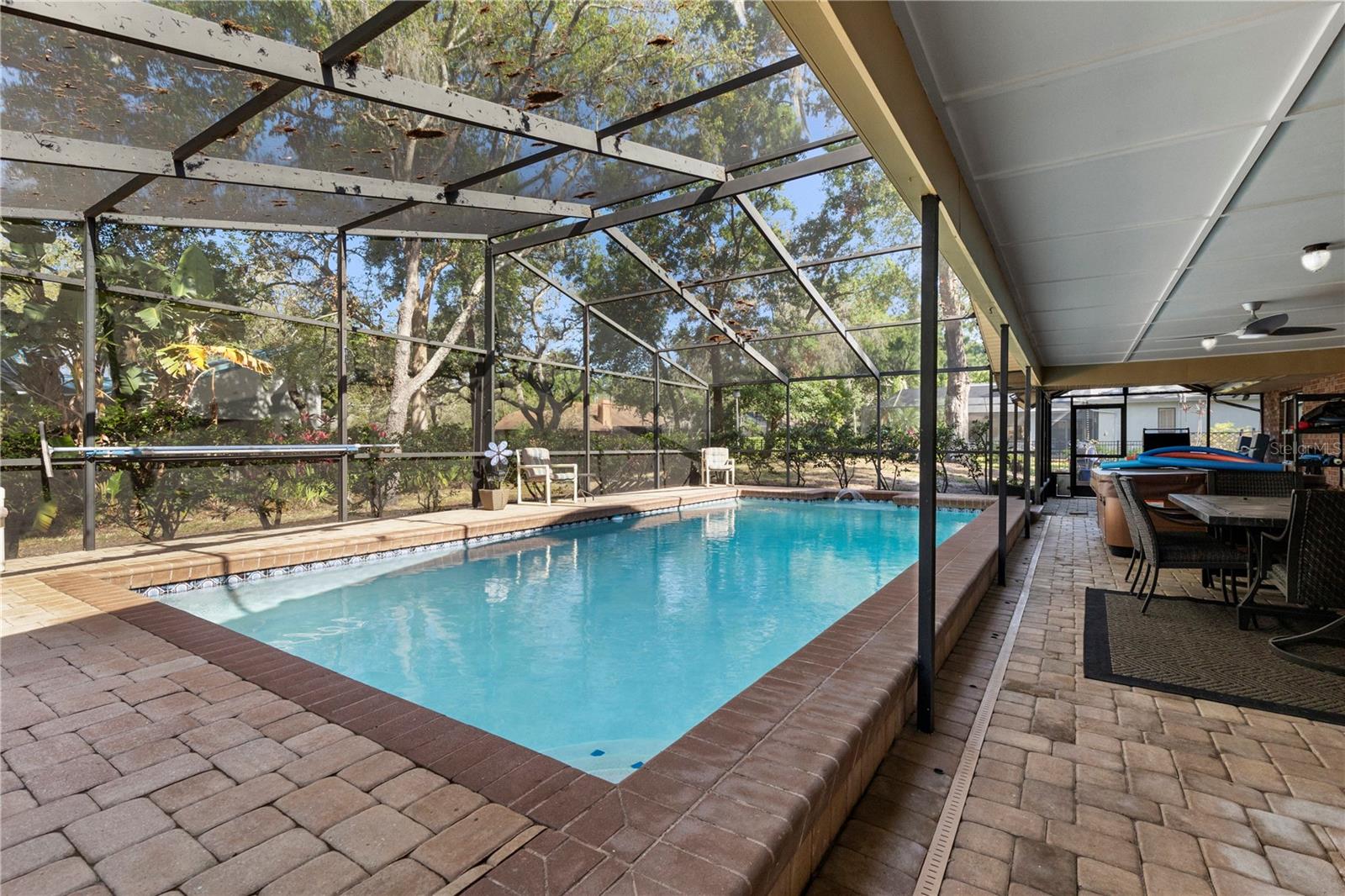 Meticulously maintained hot tub stays with the home!