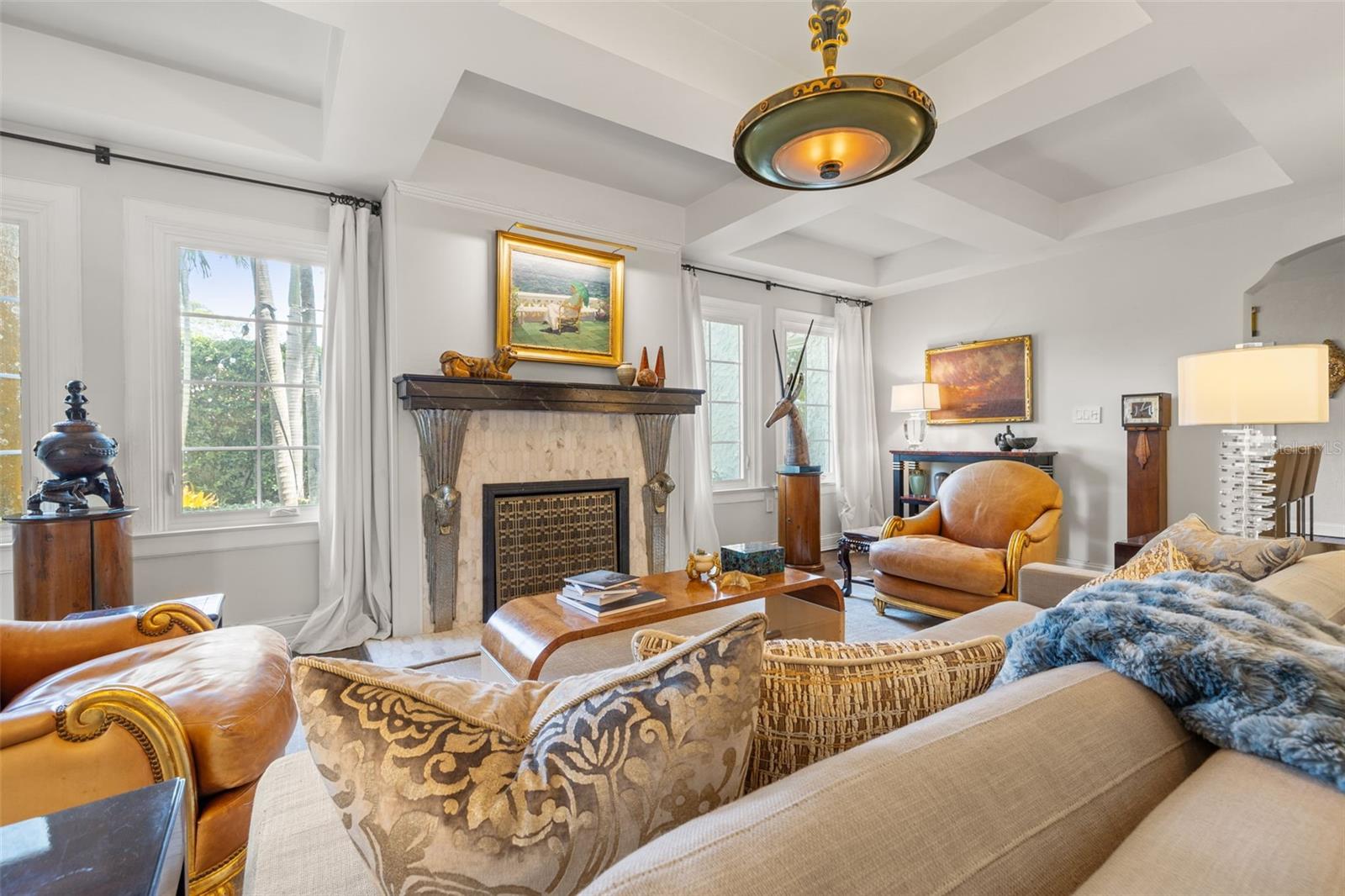 Coffered ceiling