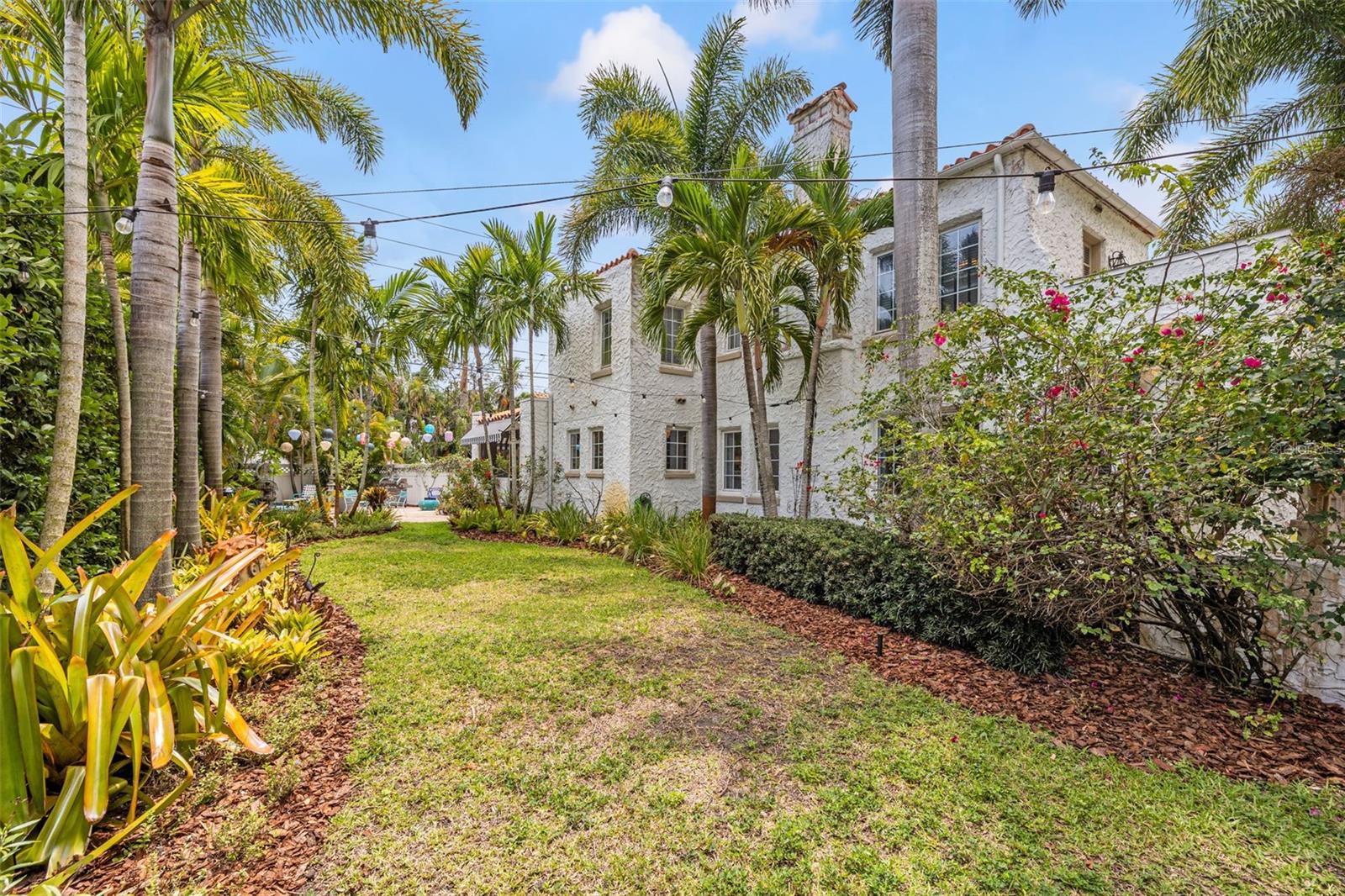 Mature landscaping