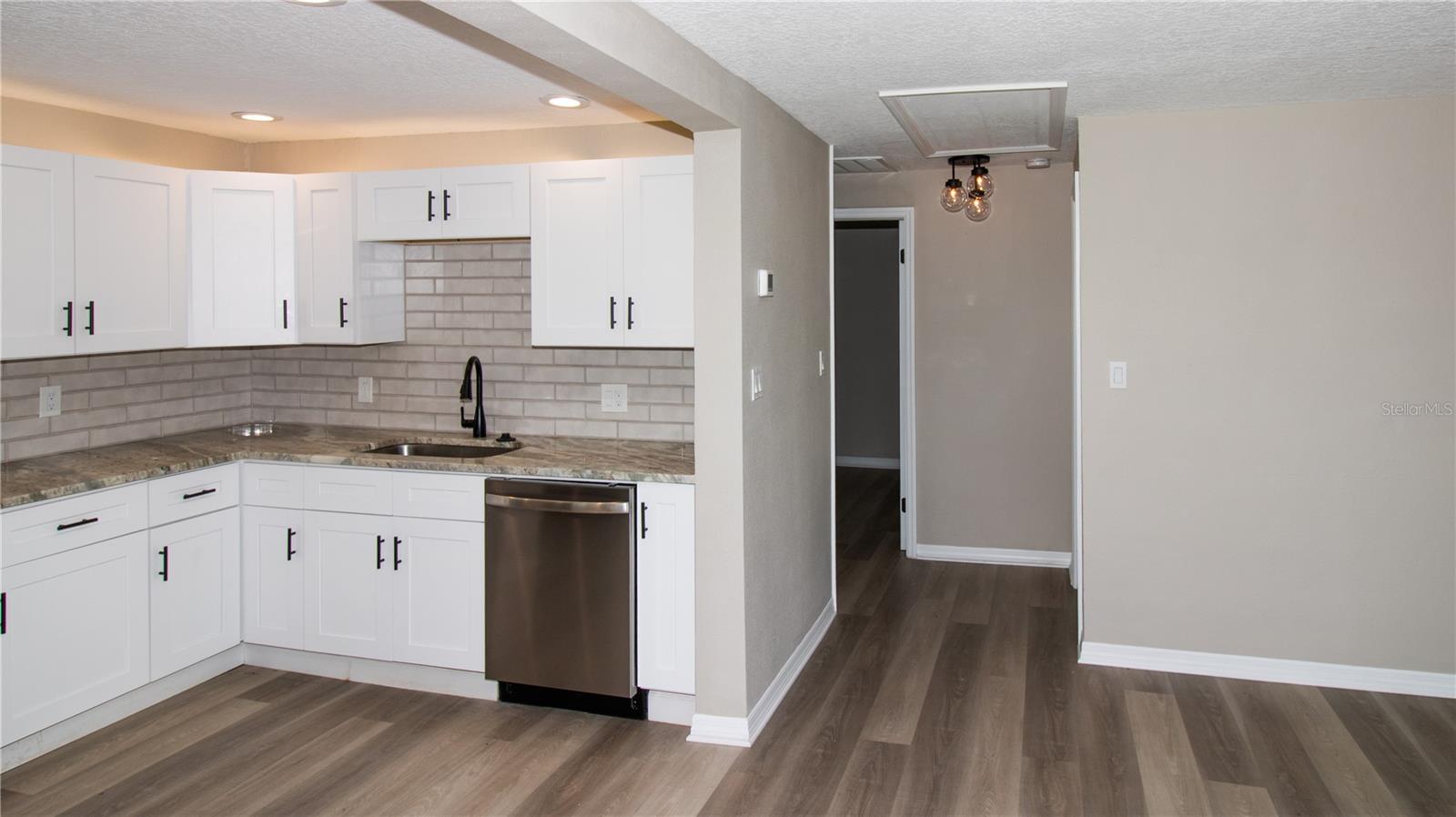 Living looking into kitchen / hall