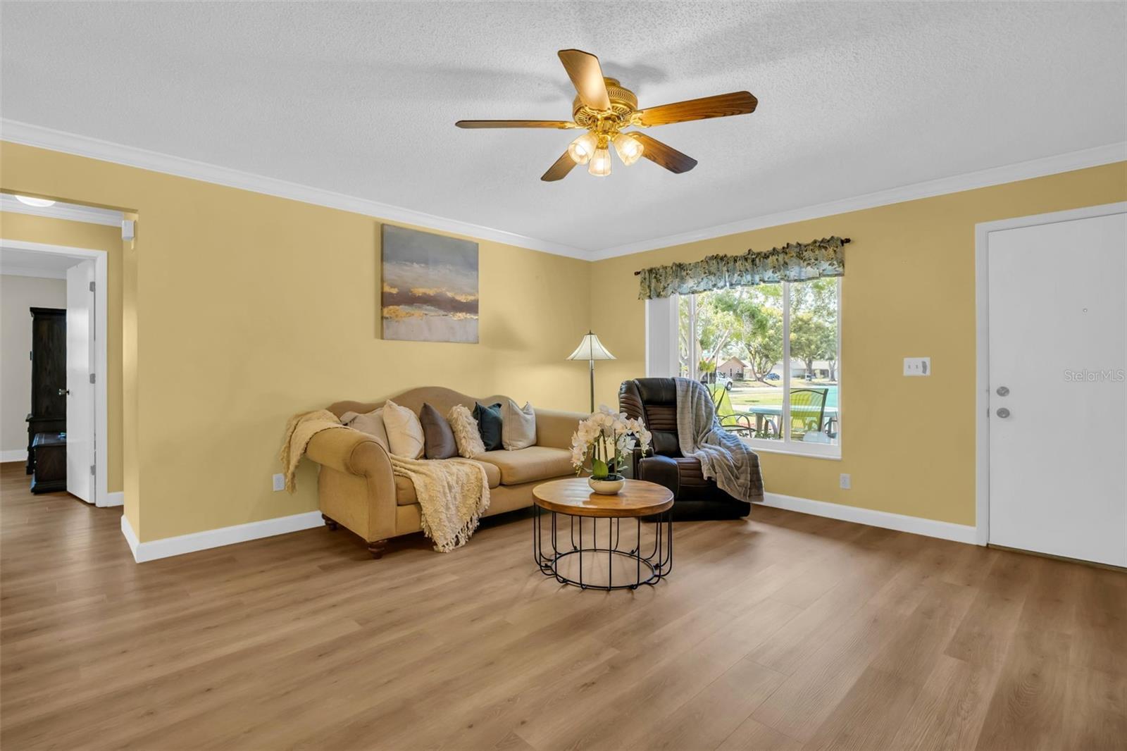 Natural light floods the space~