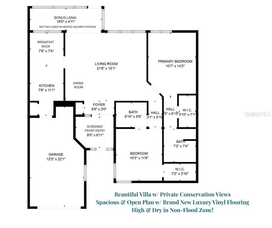 You'll fall in love with this open plan and the relaxing conservation views~