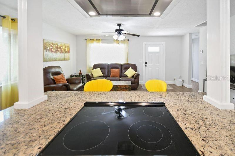 Kitchen view of Living room