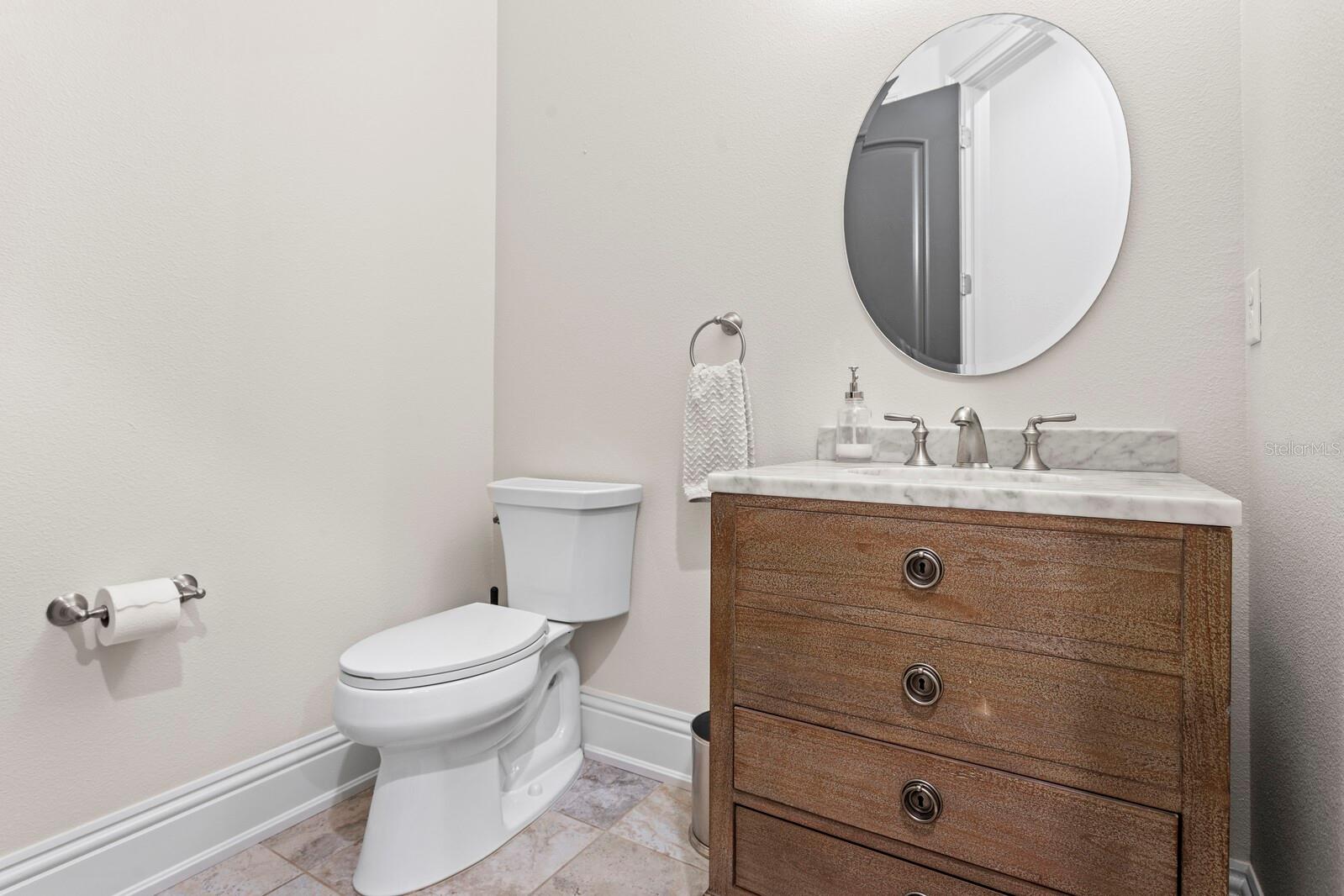 Half bathroom!