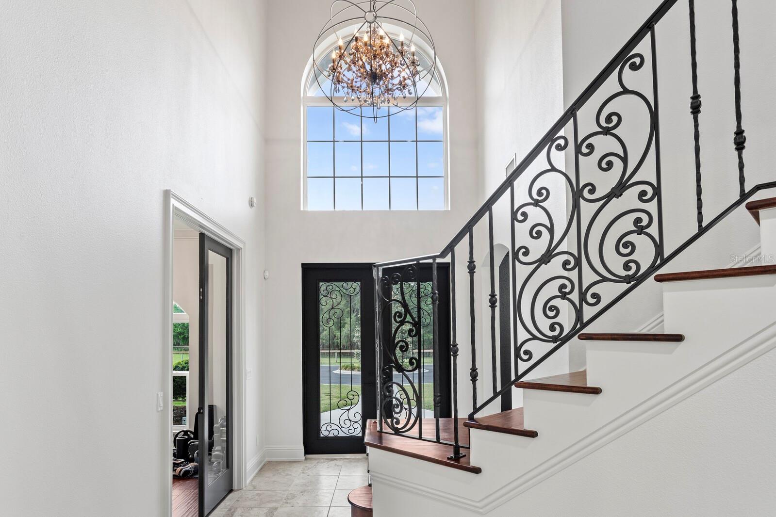 Grand two-story entrance with double door!