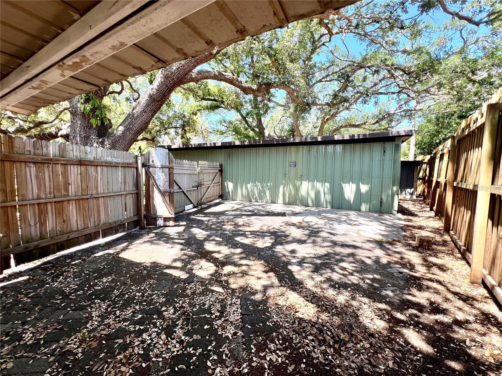 Carport/Workshop View