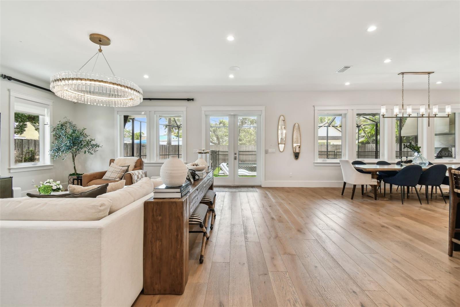 Open Concept Living Room, Dining Room, and Kitchen