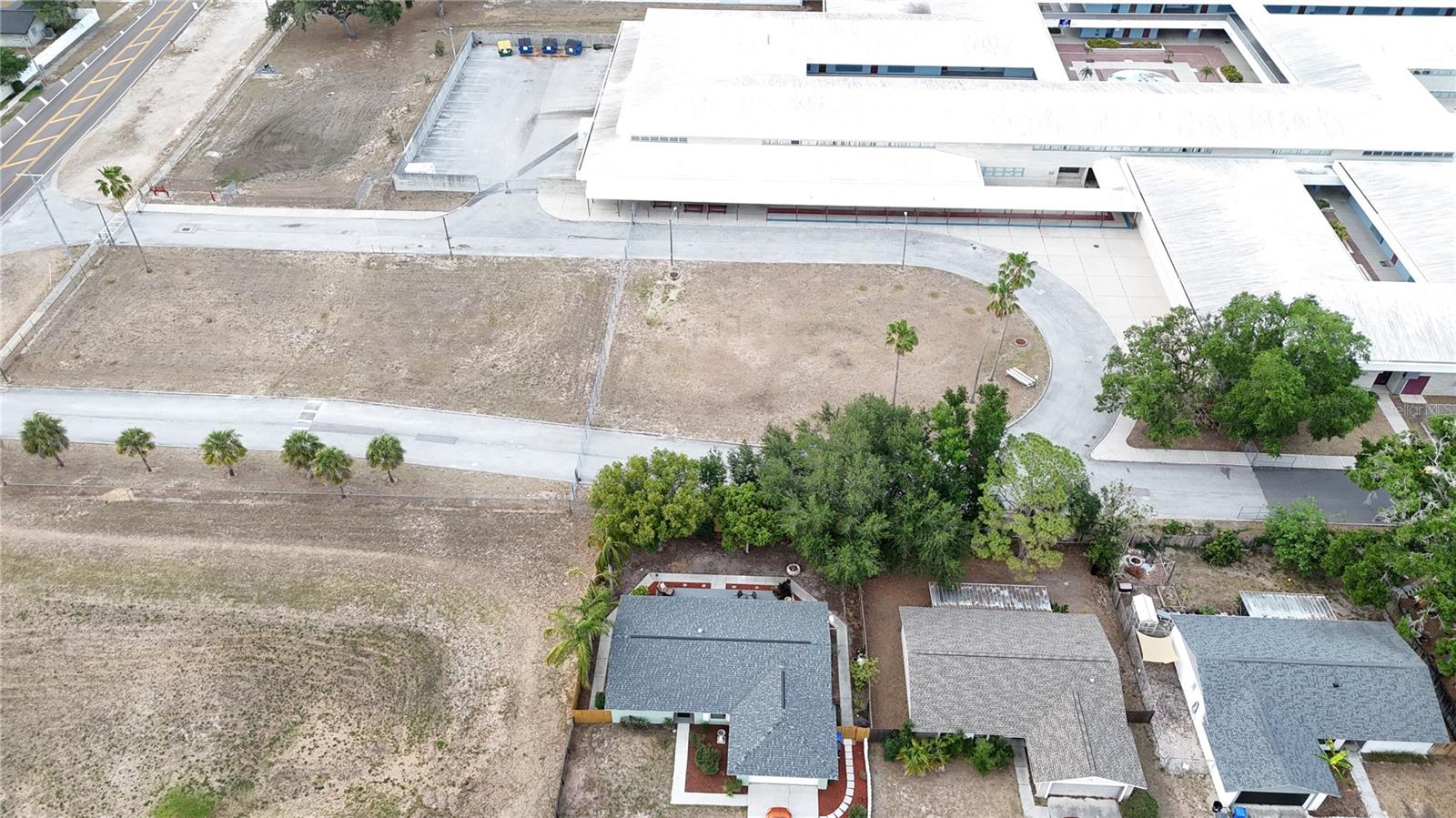 Burns Middle School in the Back