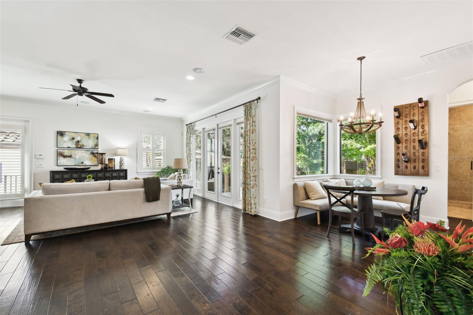 Hardwoods were just rejuvenated for that timeless look