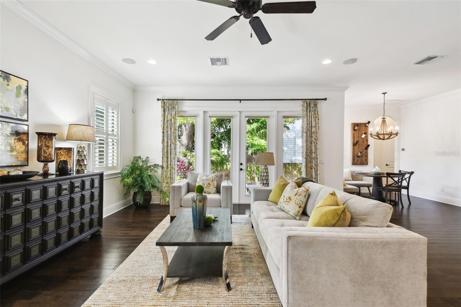 Sunlight pours into the home