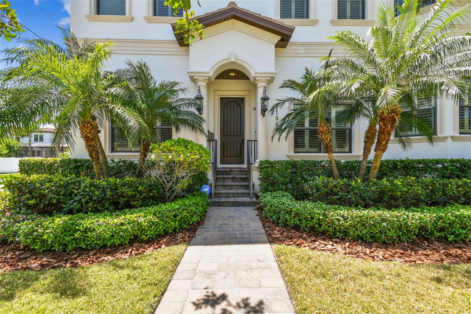 Welcoming sidewalk and porch