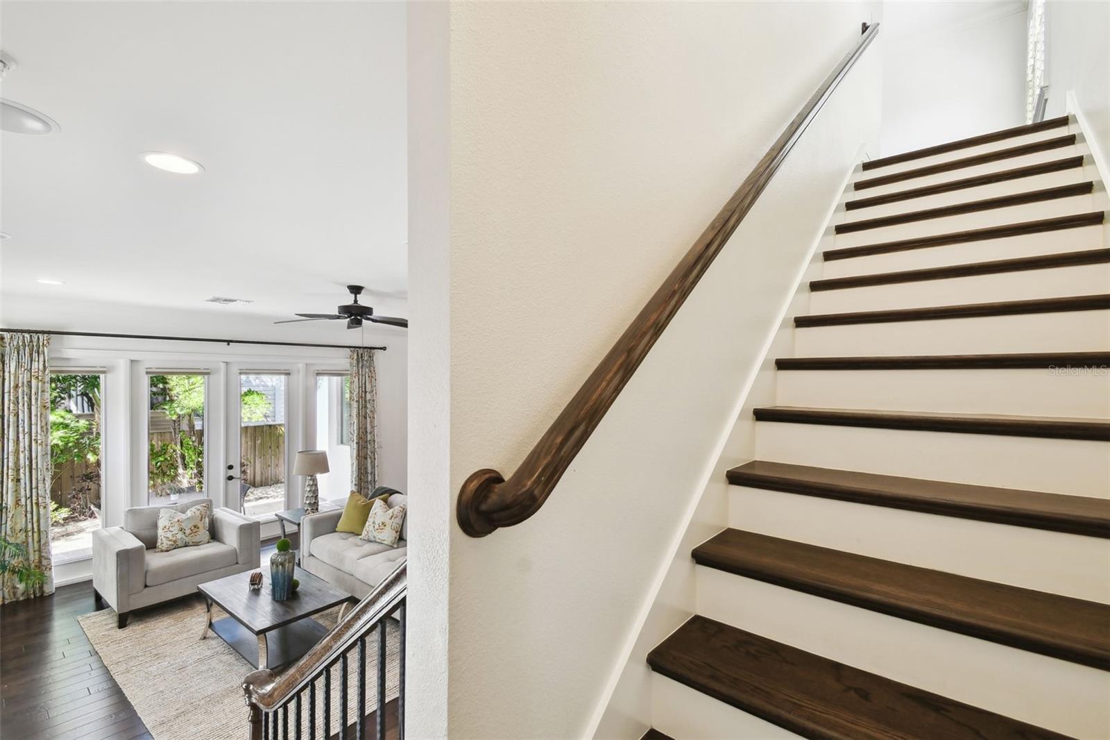 Stairs to second level