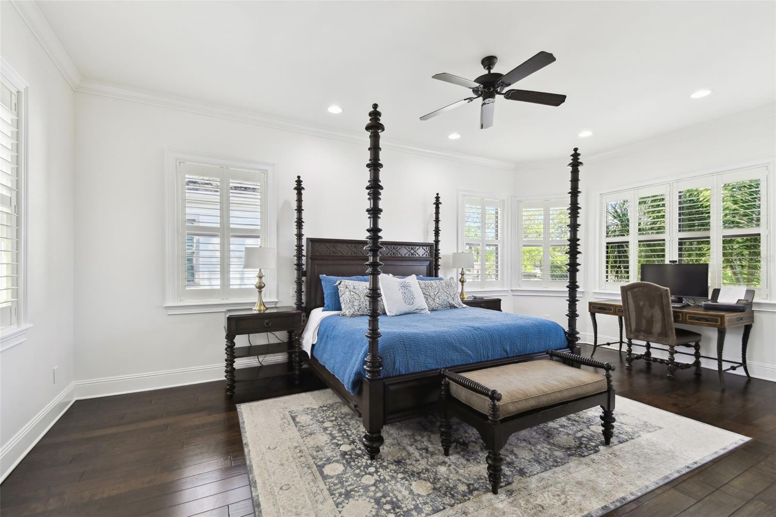 Primary bedroom with enough space for home office area